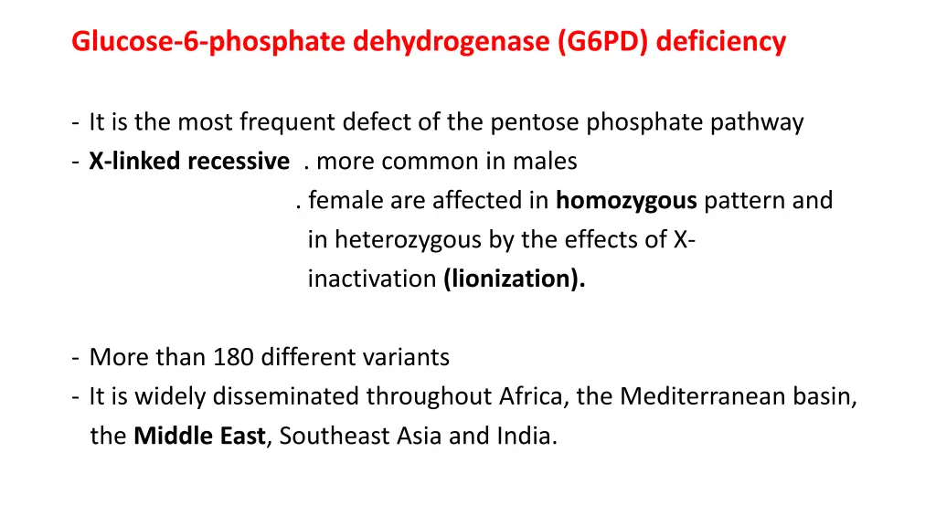 glucose 6 phosphate dehydrogenase g6pd deficiency