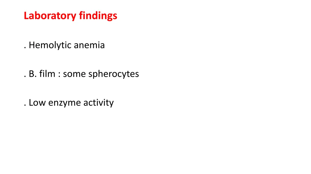 laboratory findings