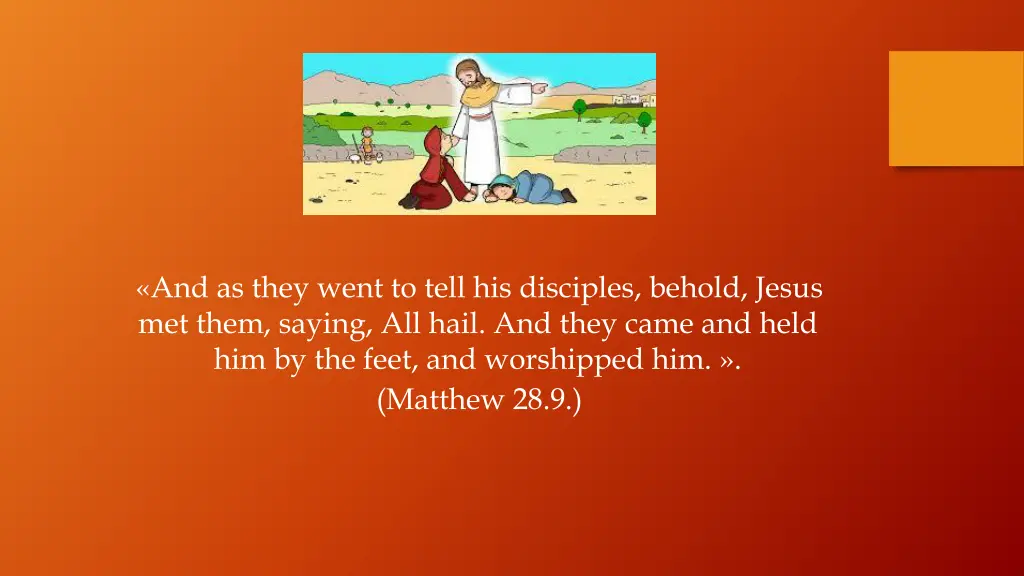 and as they went to tell his disciples behold
