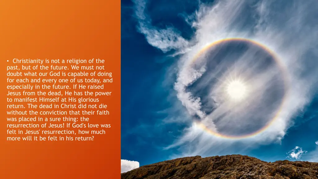 christianity is not a religion of the past