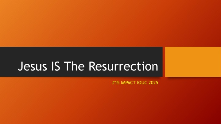 jesus is the resurrection