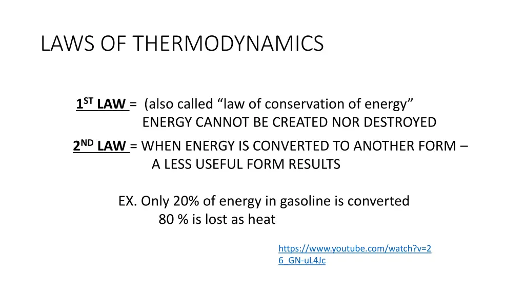 laws of thermodynamics