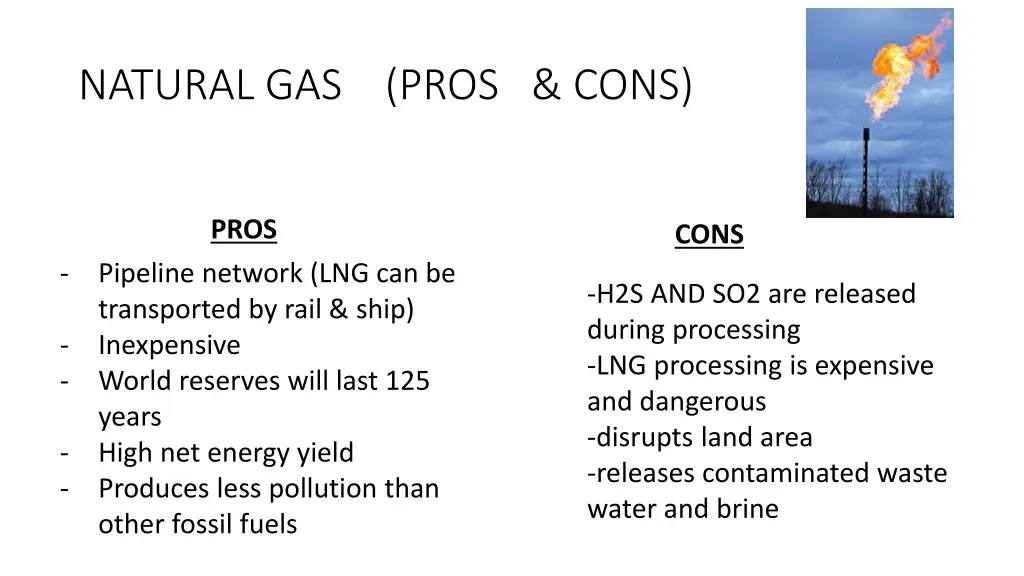 natural gas pros cons