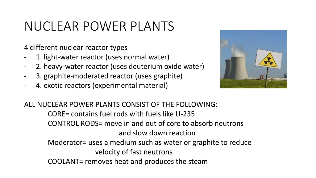 nuclear power plants