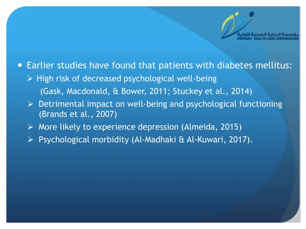 earlier studies have found that patients with