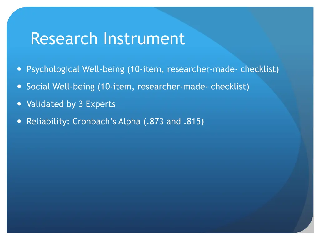 research instrument