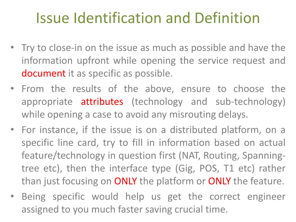 issue identification and definition 1