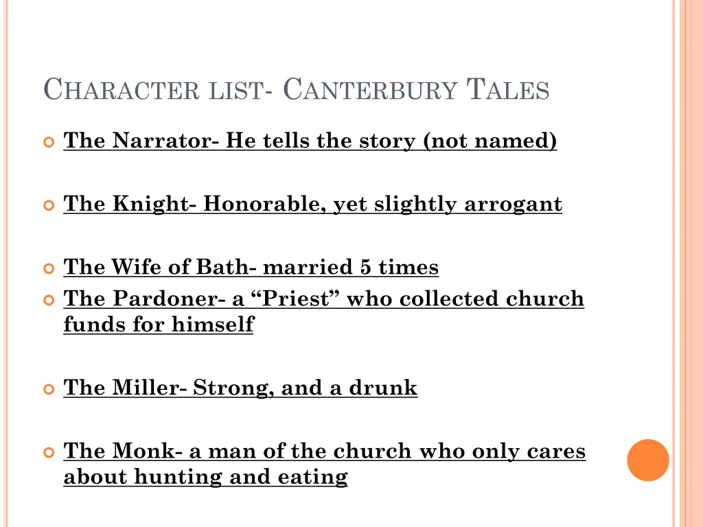 c haracter list c anterbury t ales