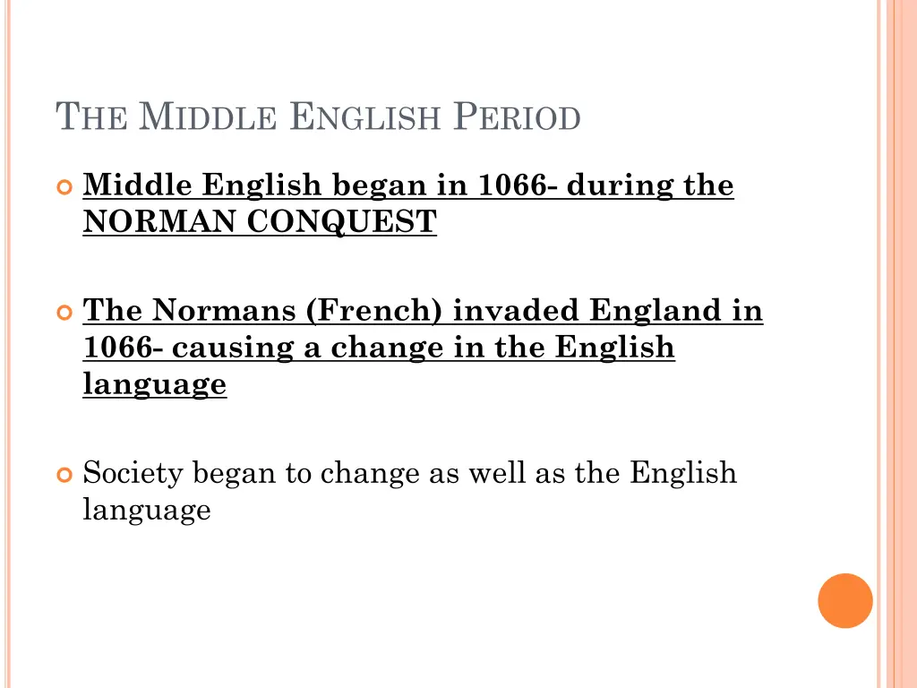 t he m iddle e nglish p eriod