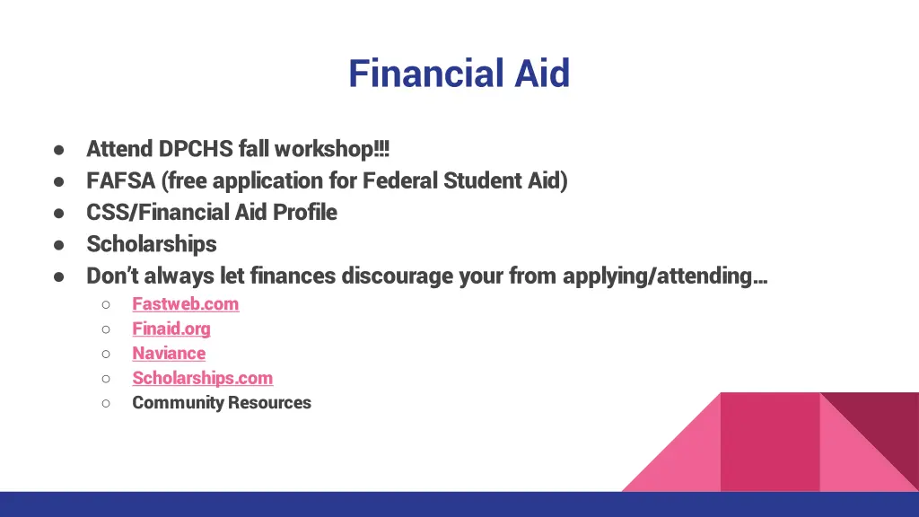 financial aid