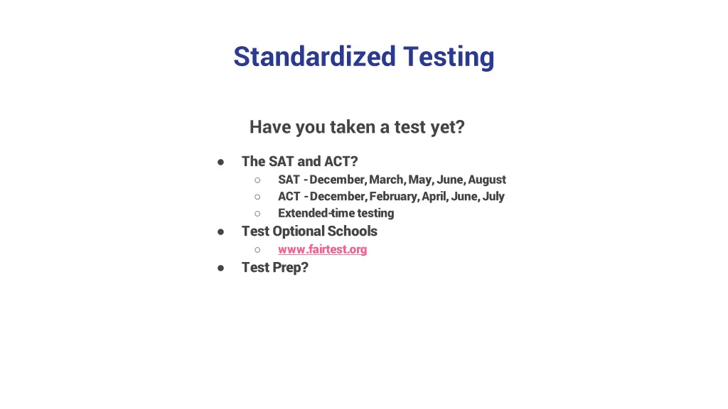 standardized testing