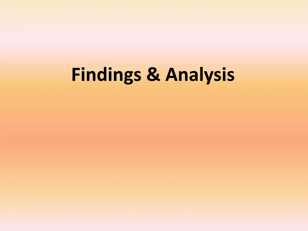 findings analysis