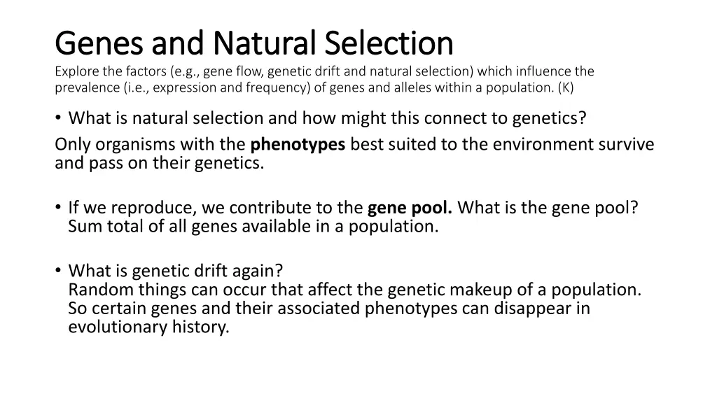 genes and natural selection genes and natural 1