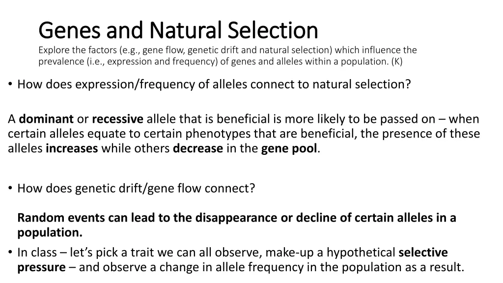 genes and natural selection genes and natural 3