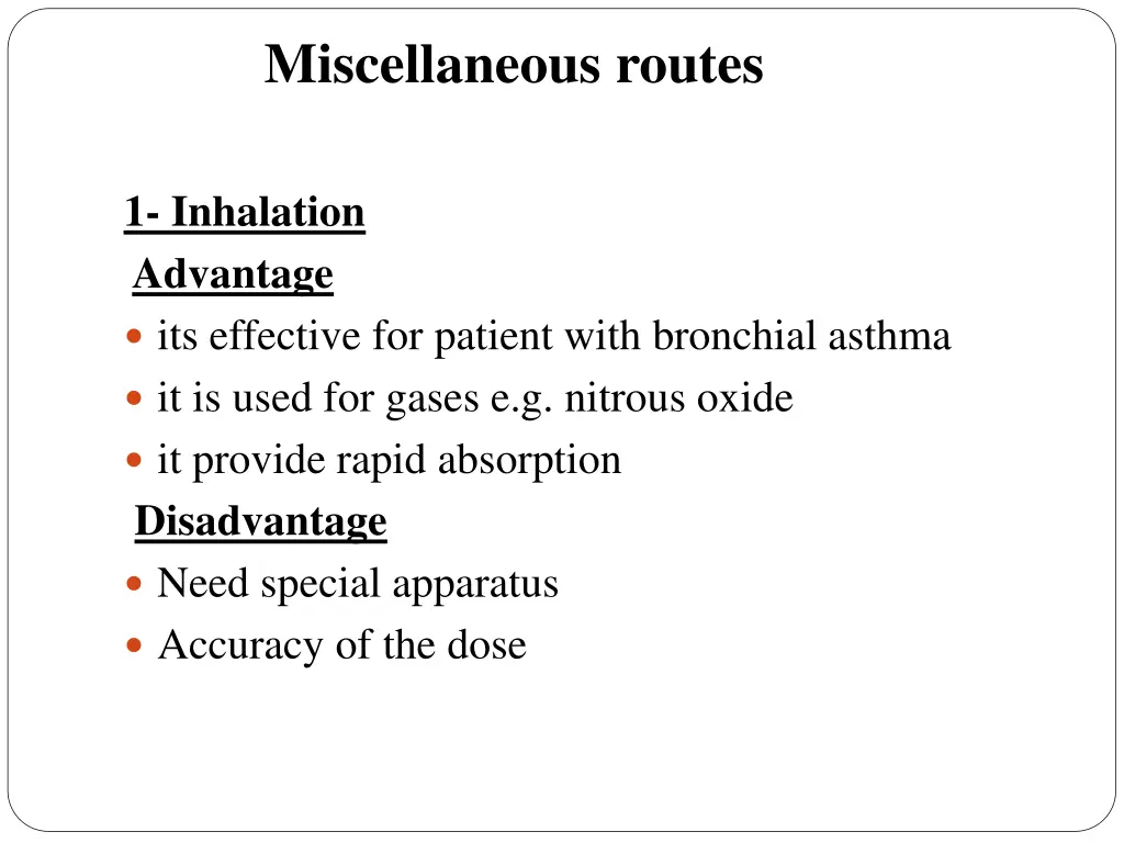 miscellaneous routes