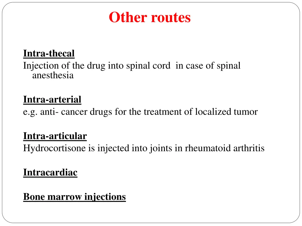 other routes
