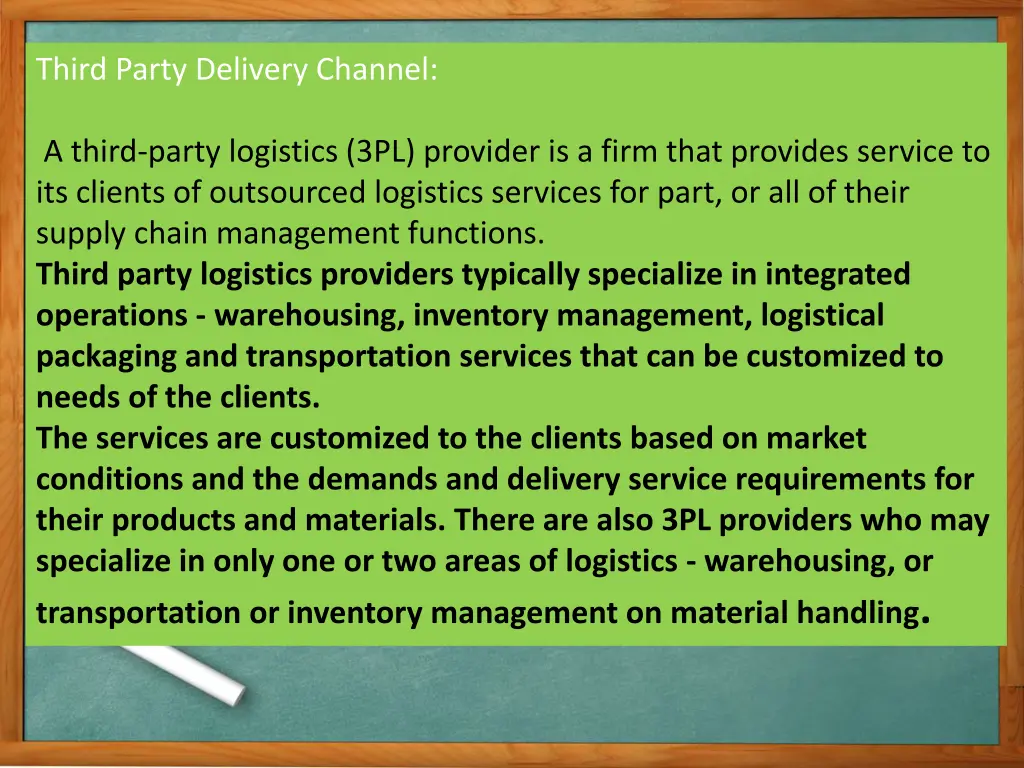 third party delivery channel