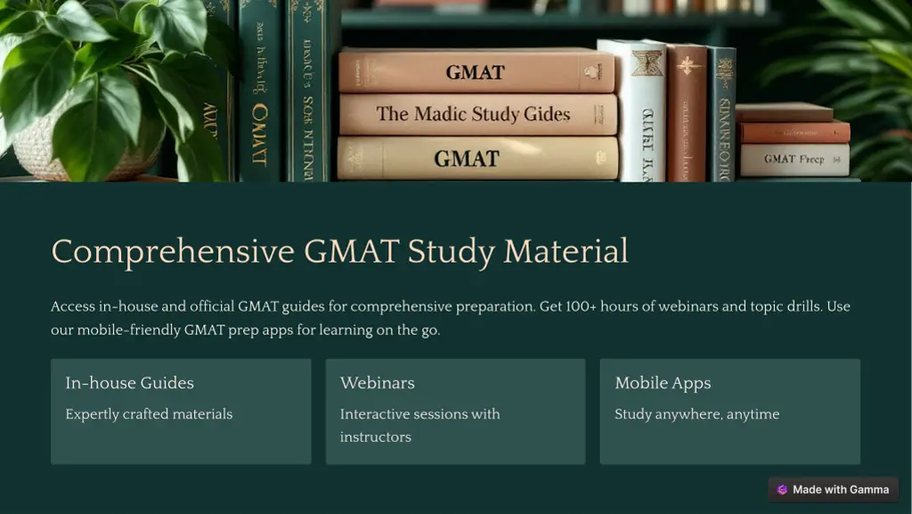 comprehensive gmat study material