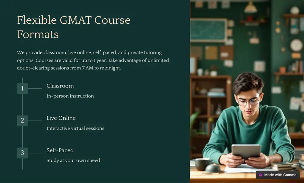 flexible gmat course formats