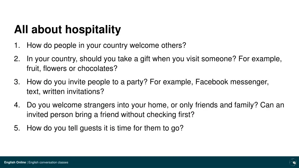 all about hospitality