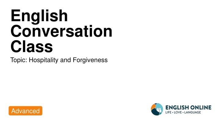 english conversation class topic hospitality