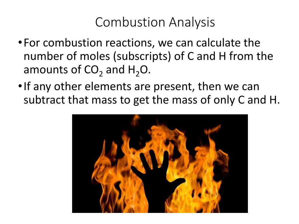 combustion analysis