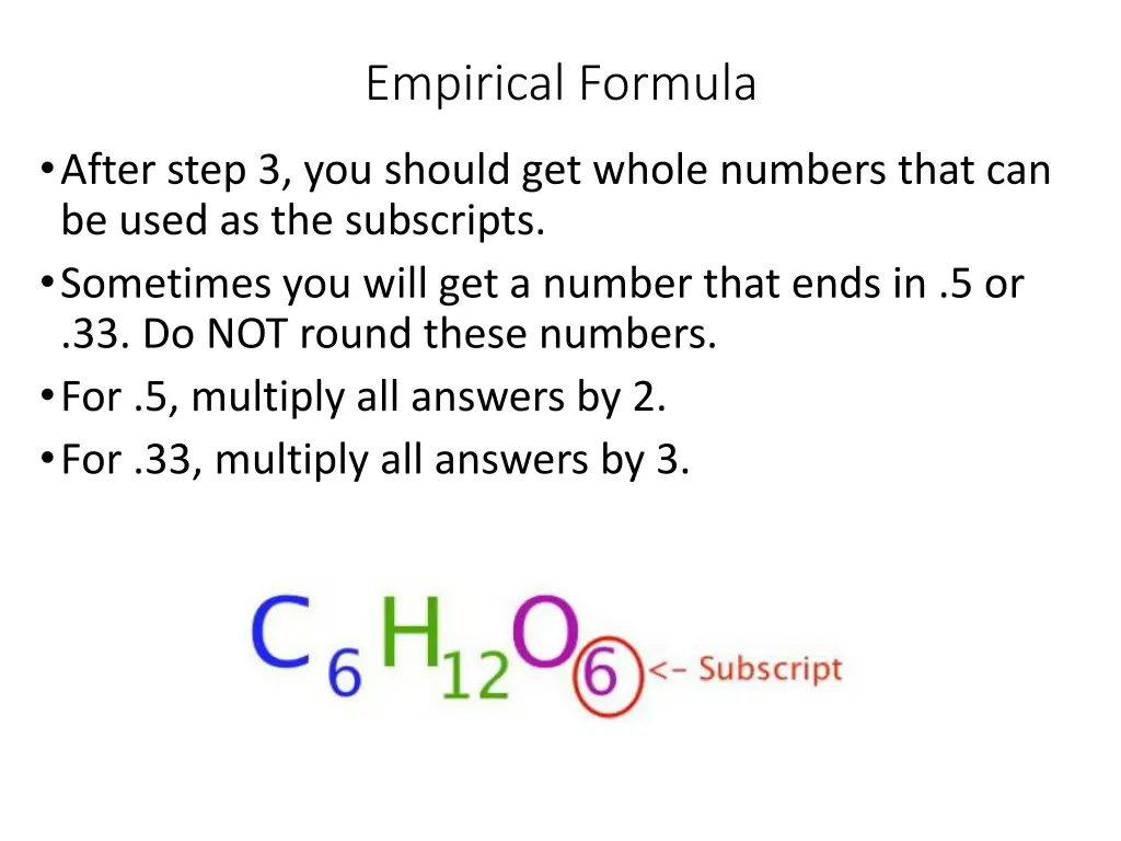empirical formula 1