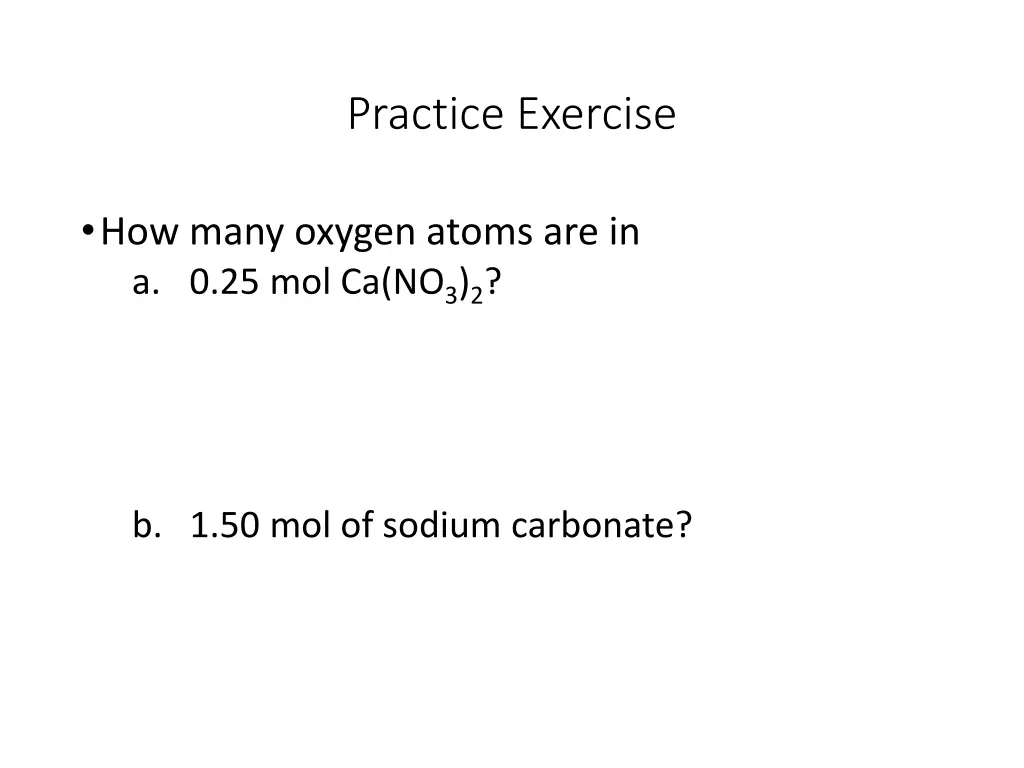 practice exercise