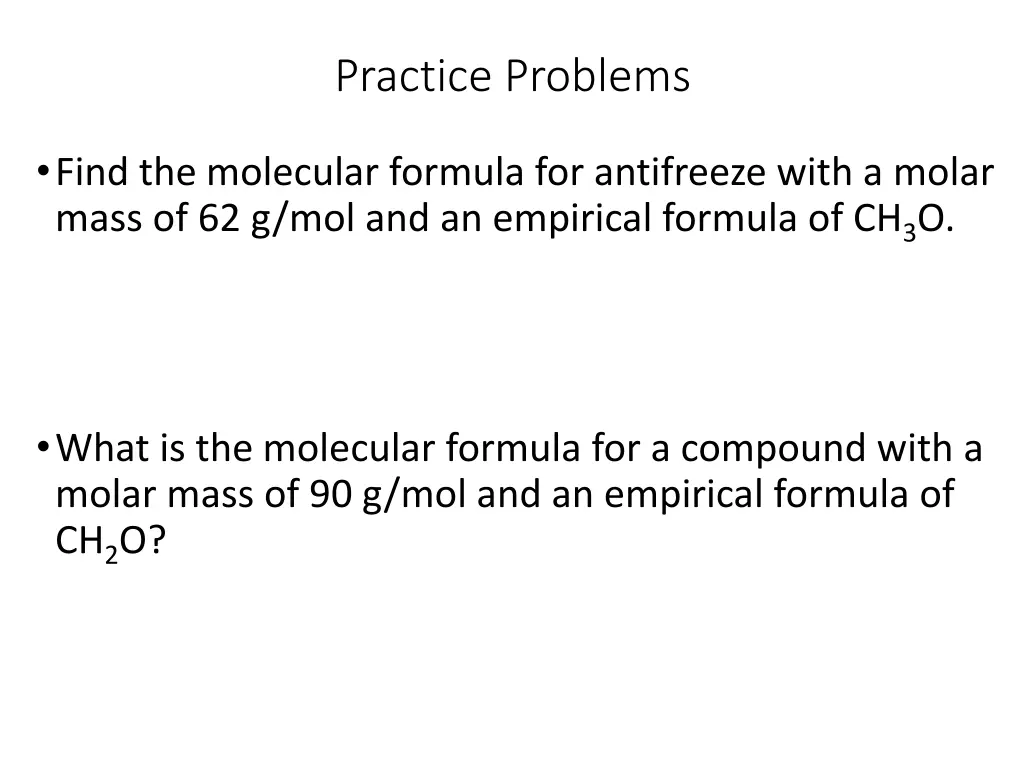 practice problems 8