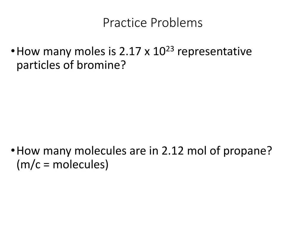 practice problems