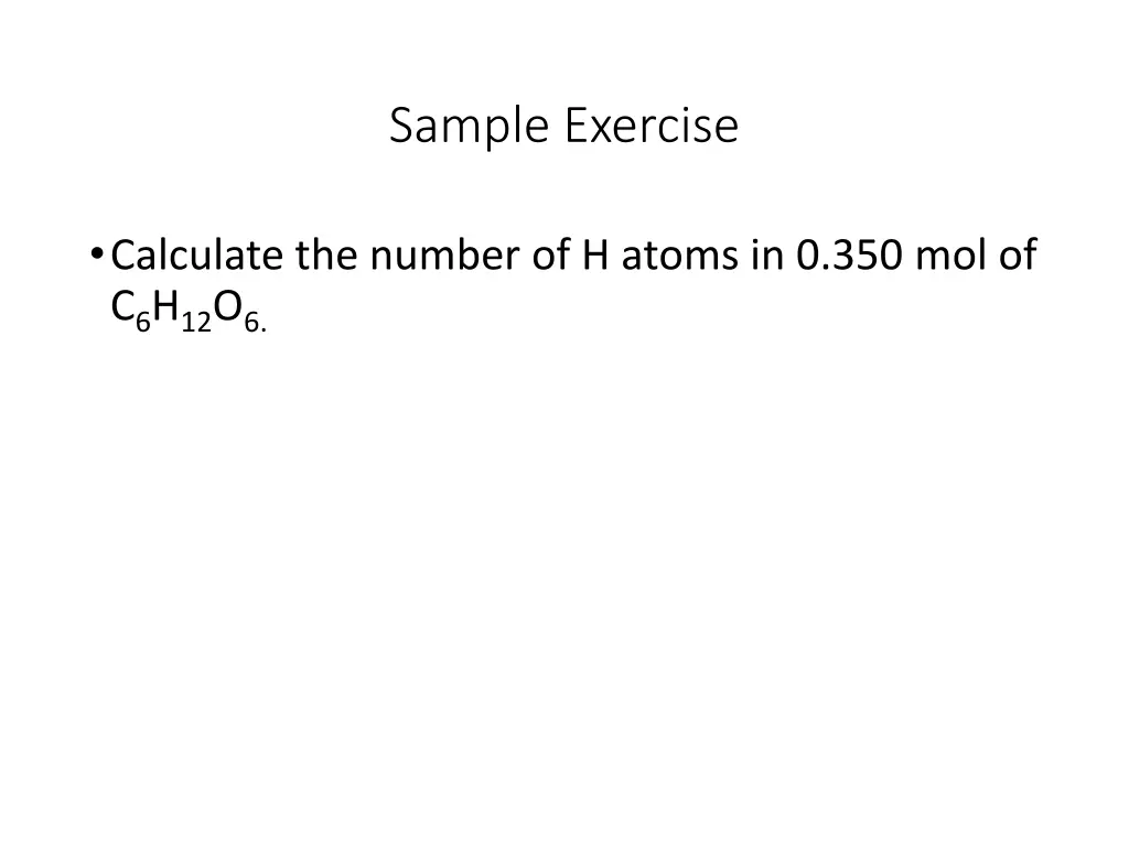sample exercise