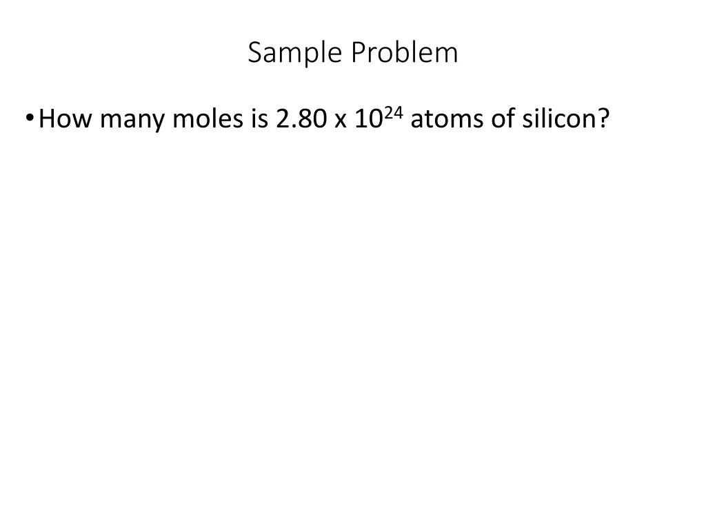 sample problem