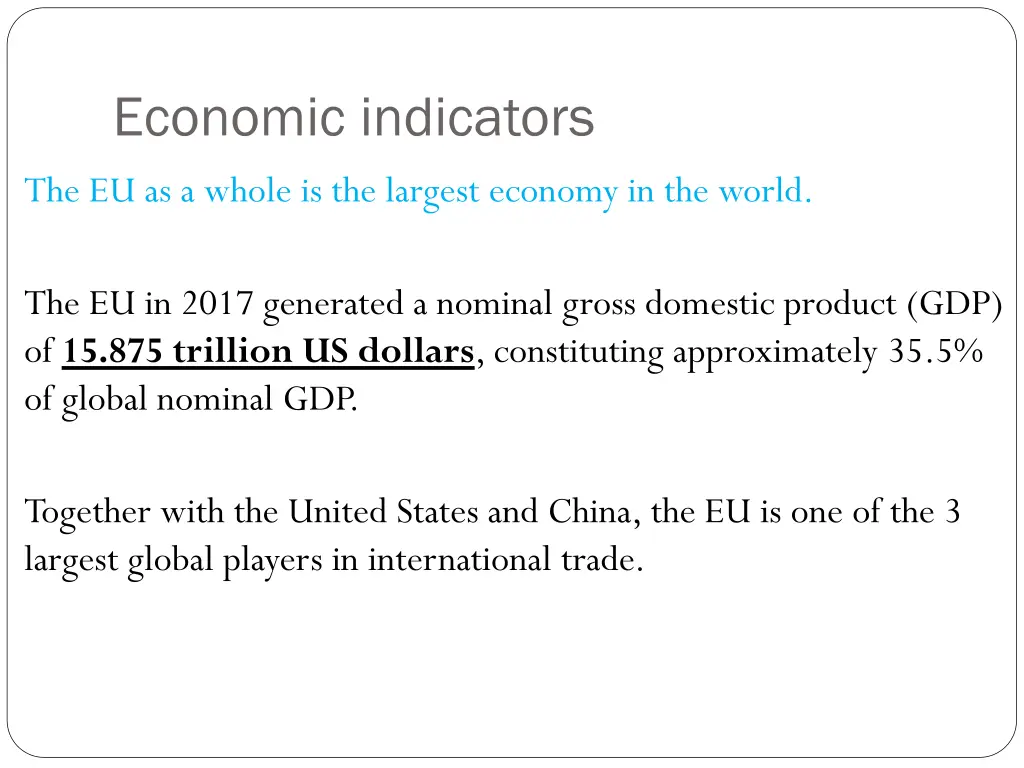 economic indicators