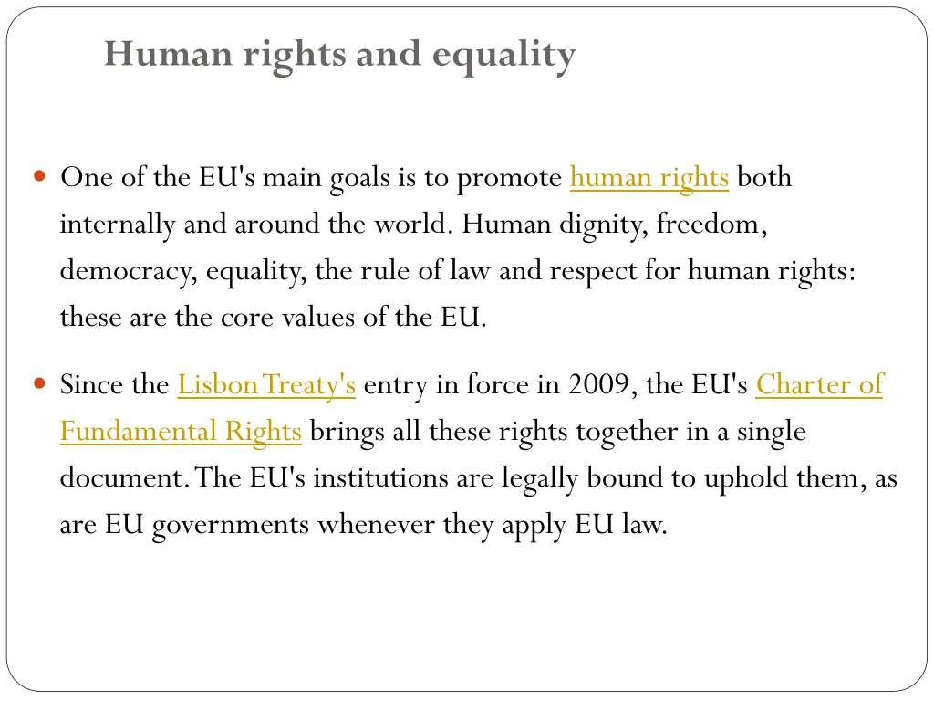 human rights and equality