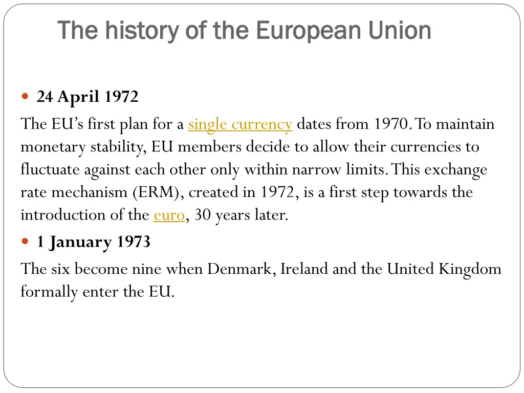 the history of the european union the history 1