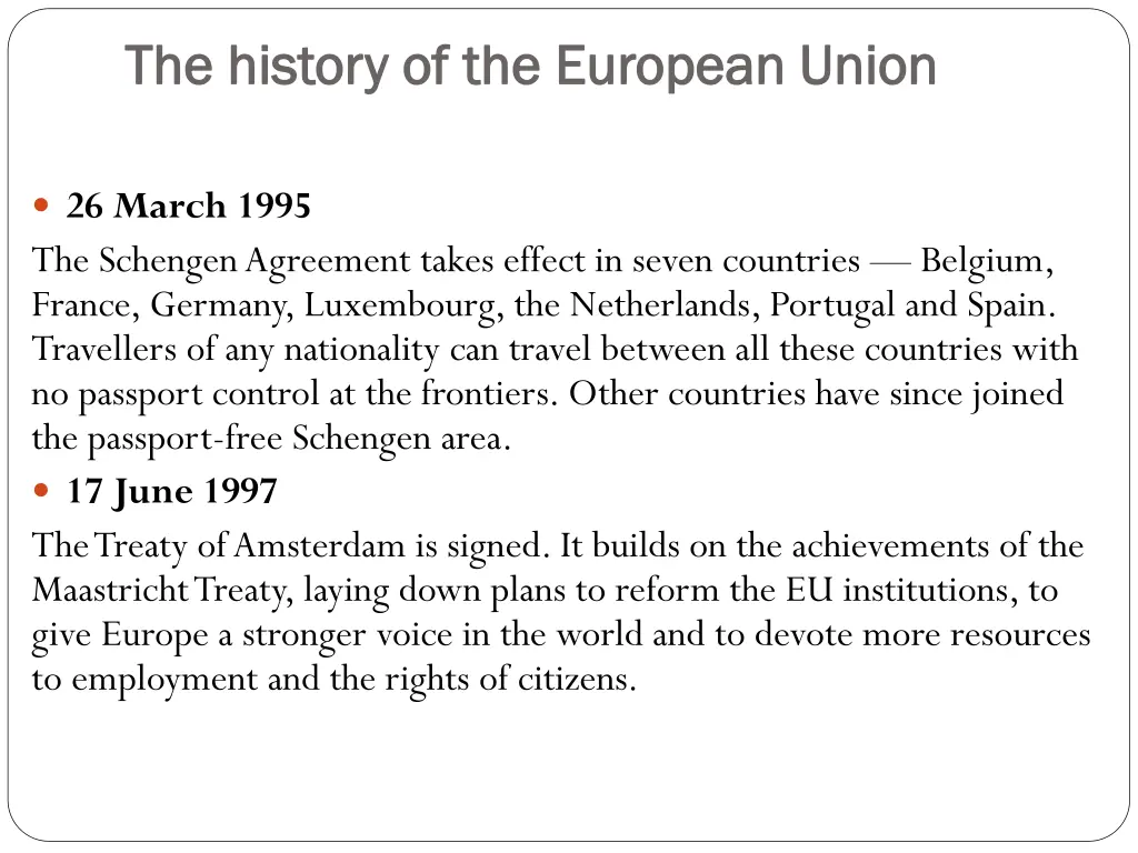 the history of the european union the history 5
