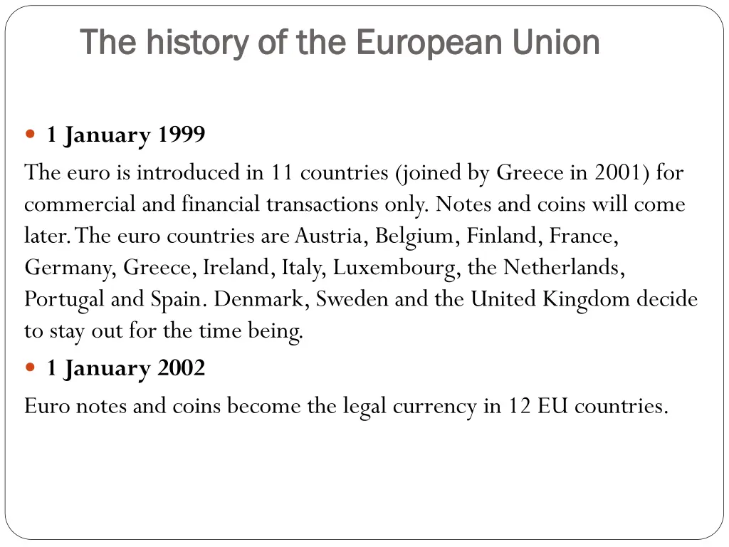 the history of the european union the history 6