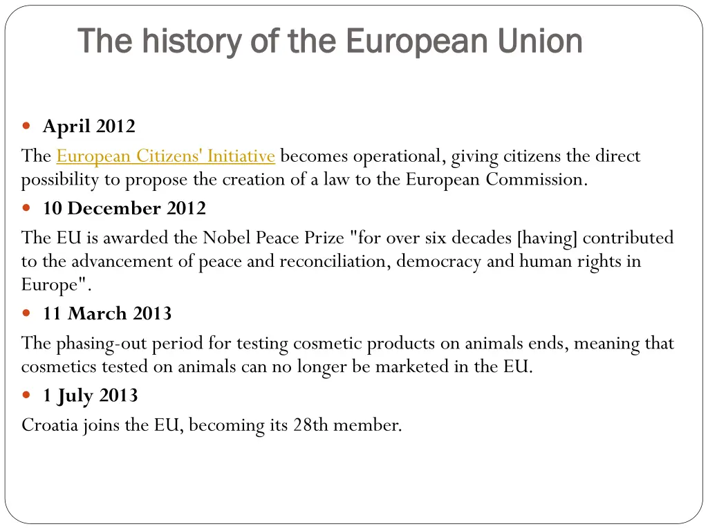 the history of the european union the history 9