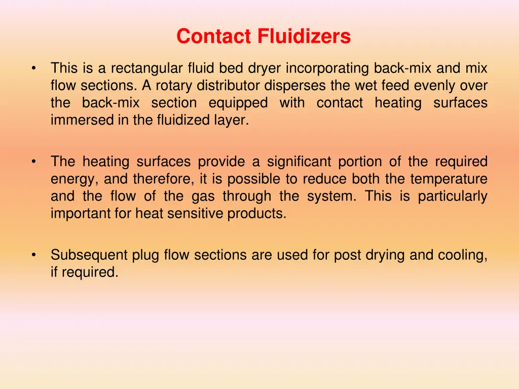 contact fluidizers