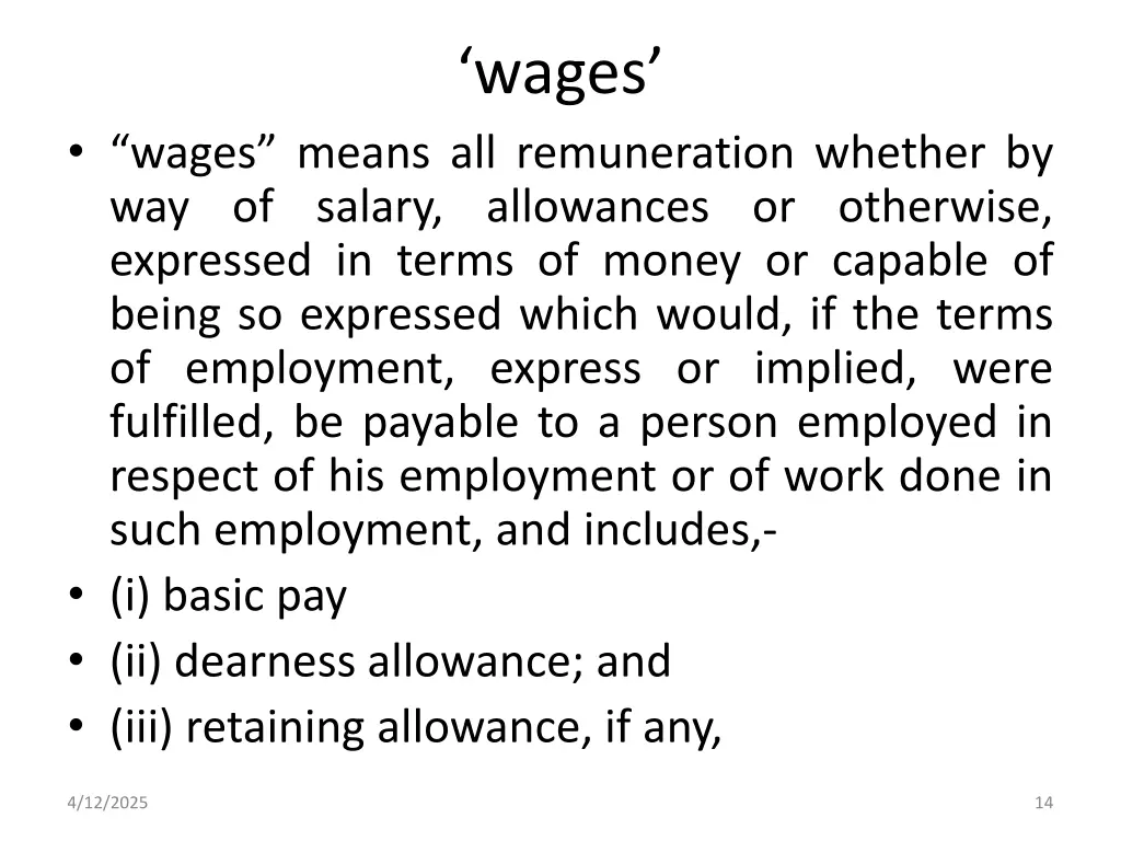 wages