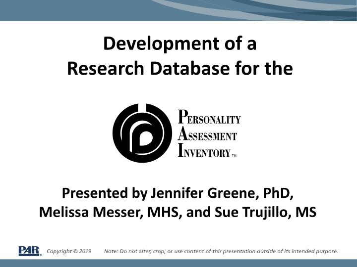 development of a research database for the