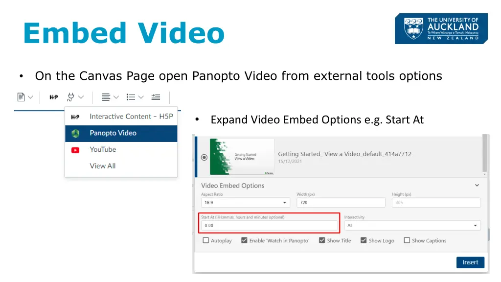 embed video