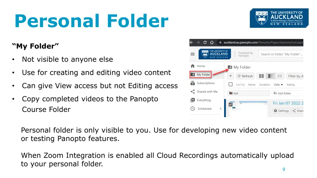 personal folder