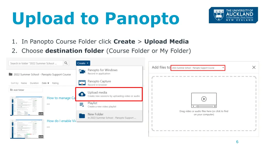 upload to panopto