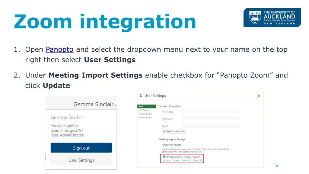 zoom integration