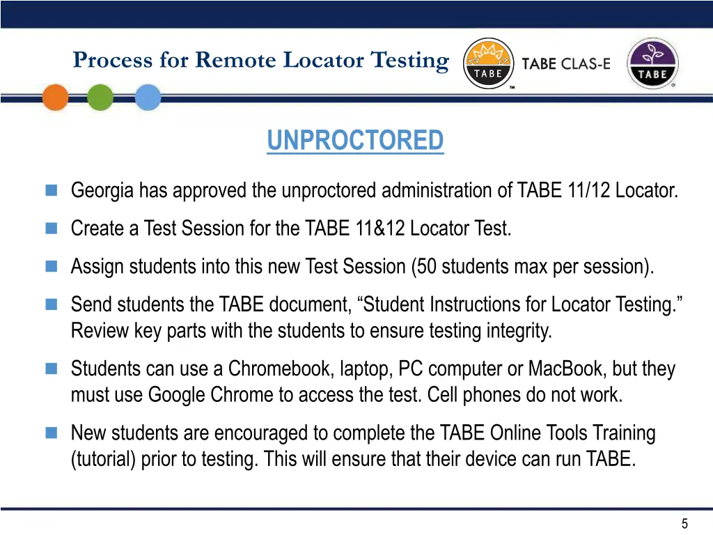 process for remote locator testing 1