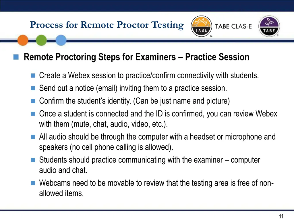 process for remote proctor testing 3