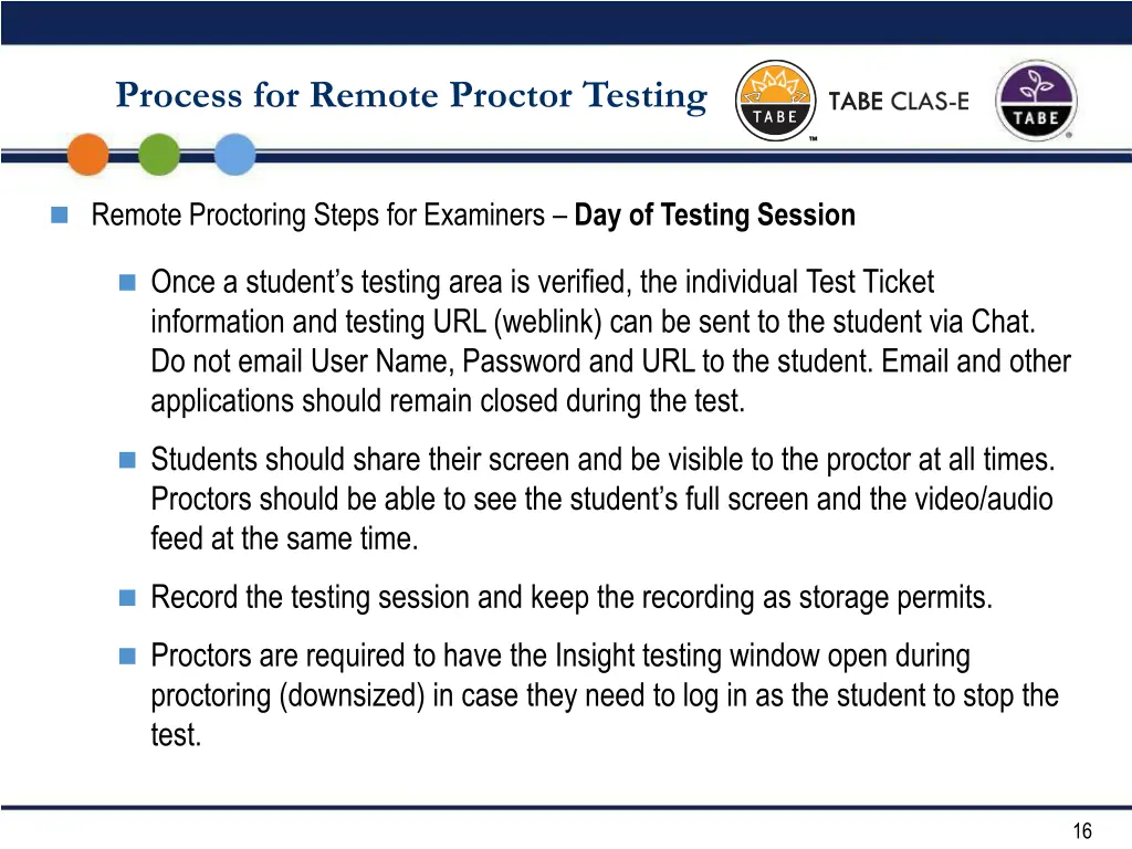 process for remote proctor testing 6
