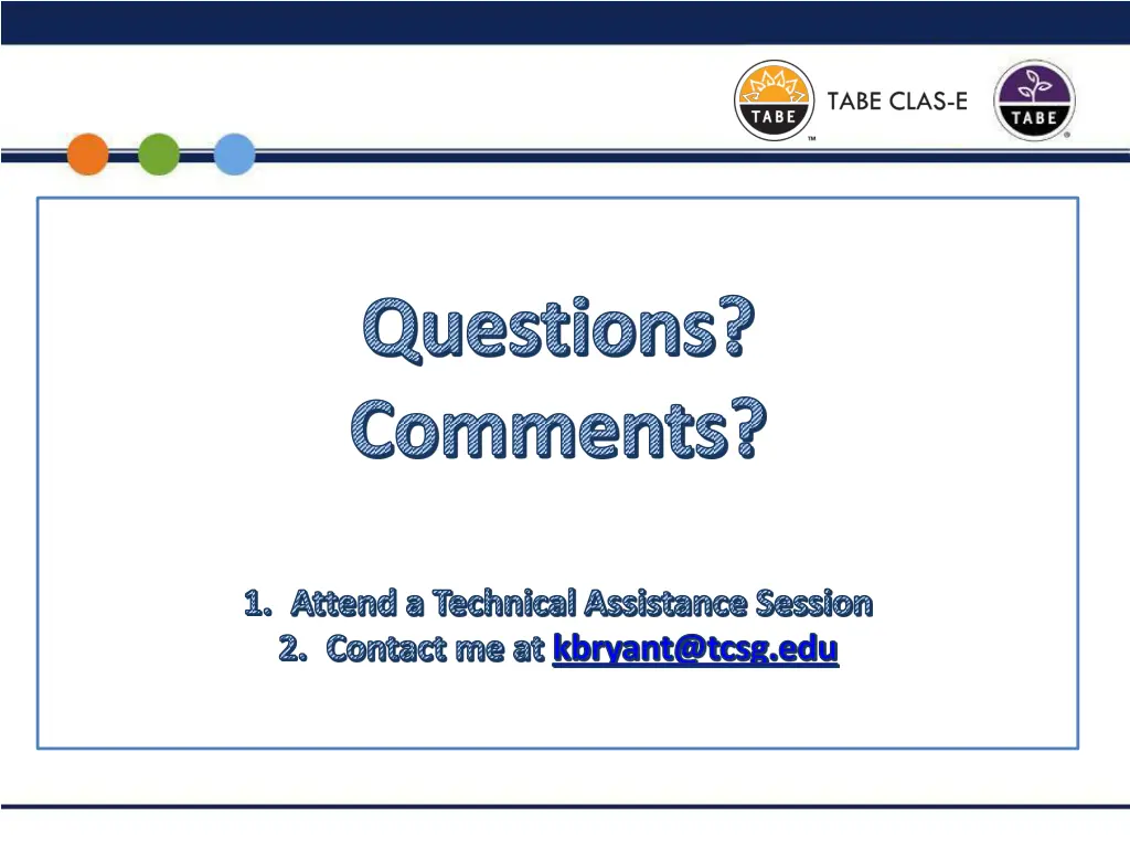 questions comments