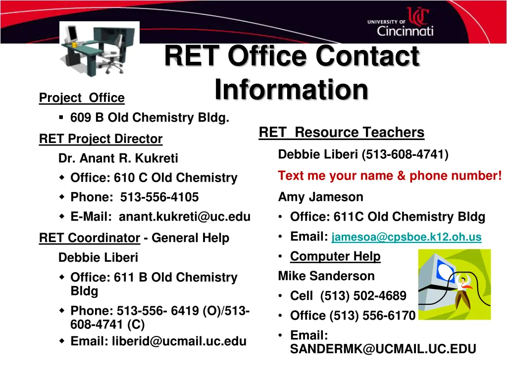 ret office contact information ret resource